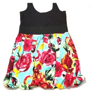 Bubble floral tank top dress